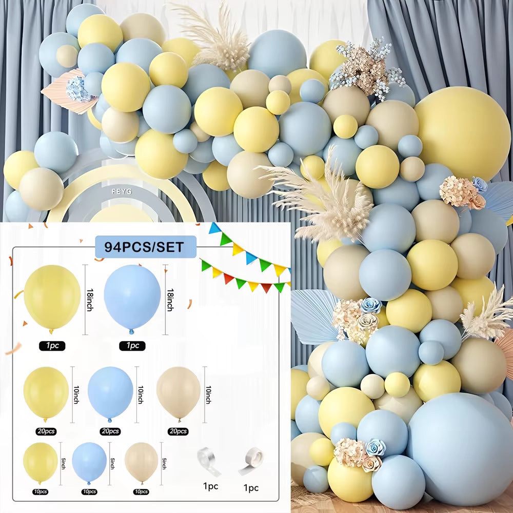 Cream Style Baby Shower Theme Balloon Garland Decoration Supplies Balloon Chain for Kids Birthday Party